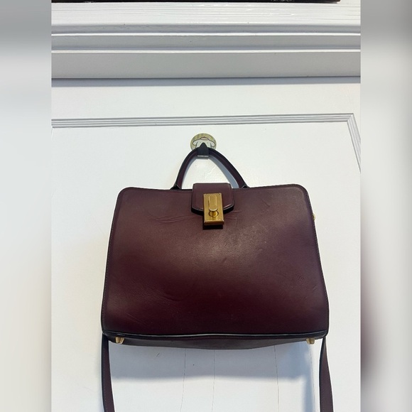 MARC JACOBS Calfskin Small
West End Top Handle Satchel Bag in Dark Red - Picture 4 of 8